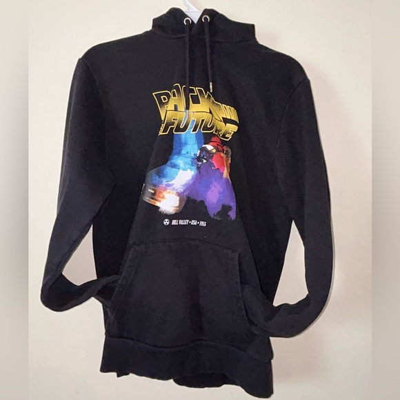 Back To The Future Black Pull Ip Hoodie Men’s Size Large - Picture 5 of 8